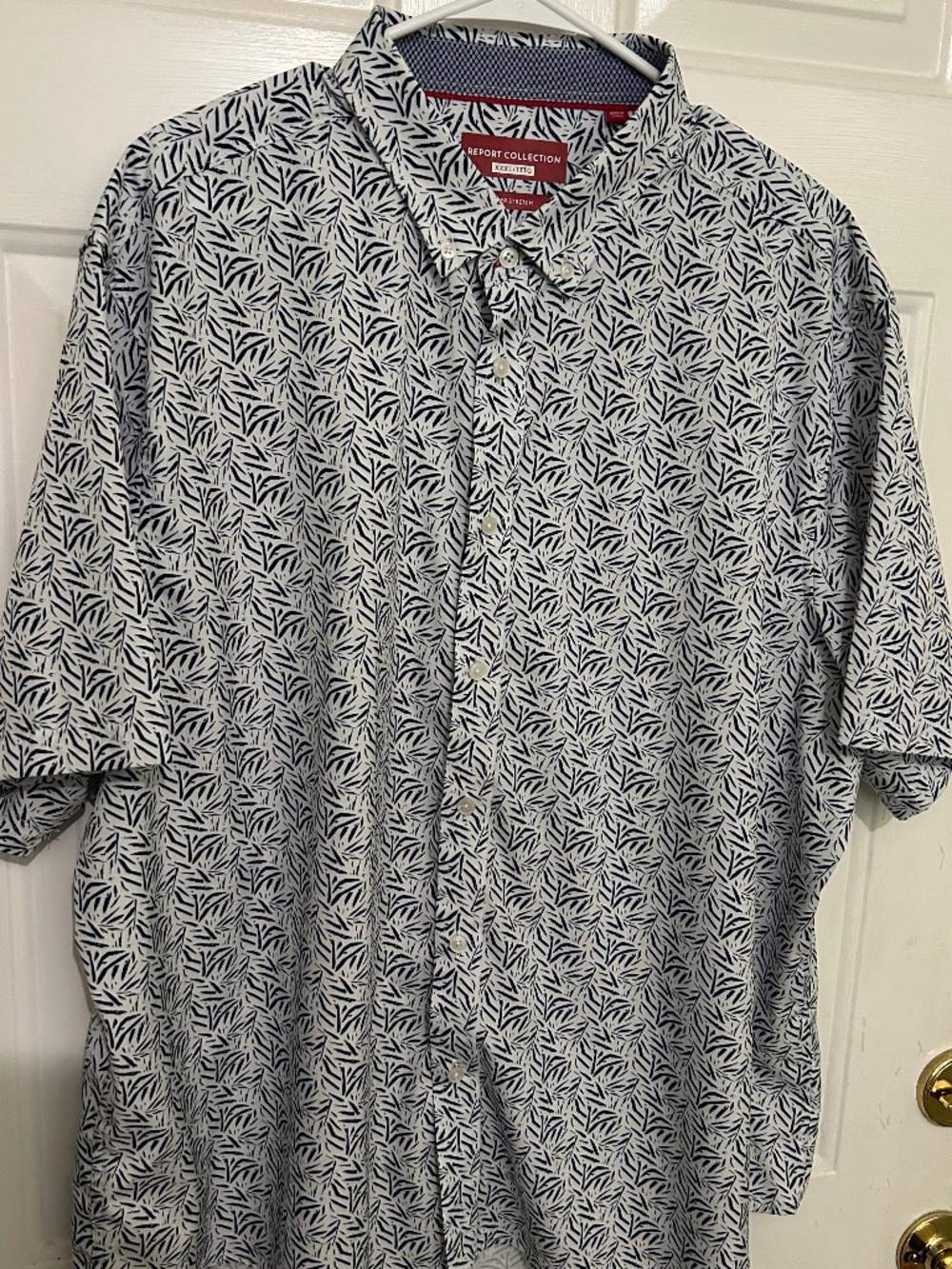 Henri James Report Collection, XXXL, gray/blue, short sleeve sport shirt